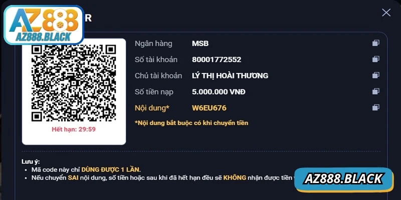 Nạp tiền qua các kênh thanh toán tiên tiến với độ bảo mật toàn diện