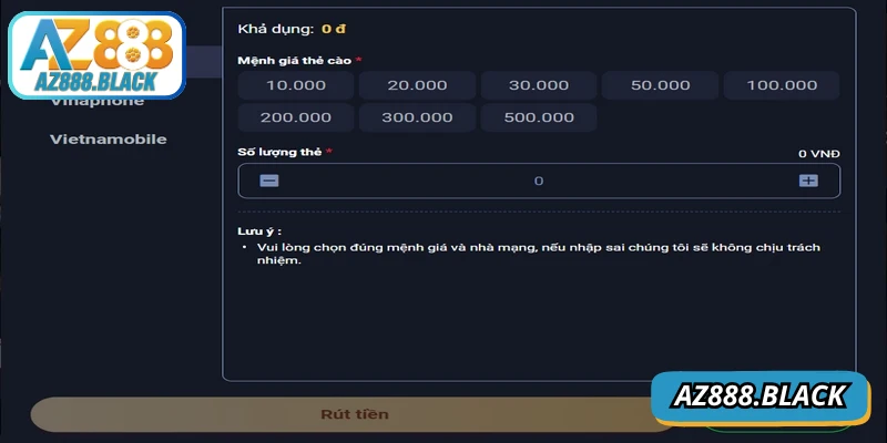 Rút tiền thẻ cào điện thoại hoàn toàn miễn phí, không giới hạn